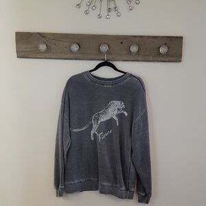 Goodie Two Sleeves Gray Fierce Graphic Sweatshirt SZ LG
